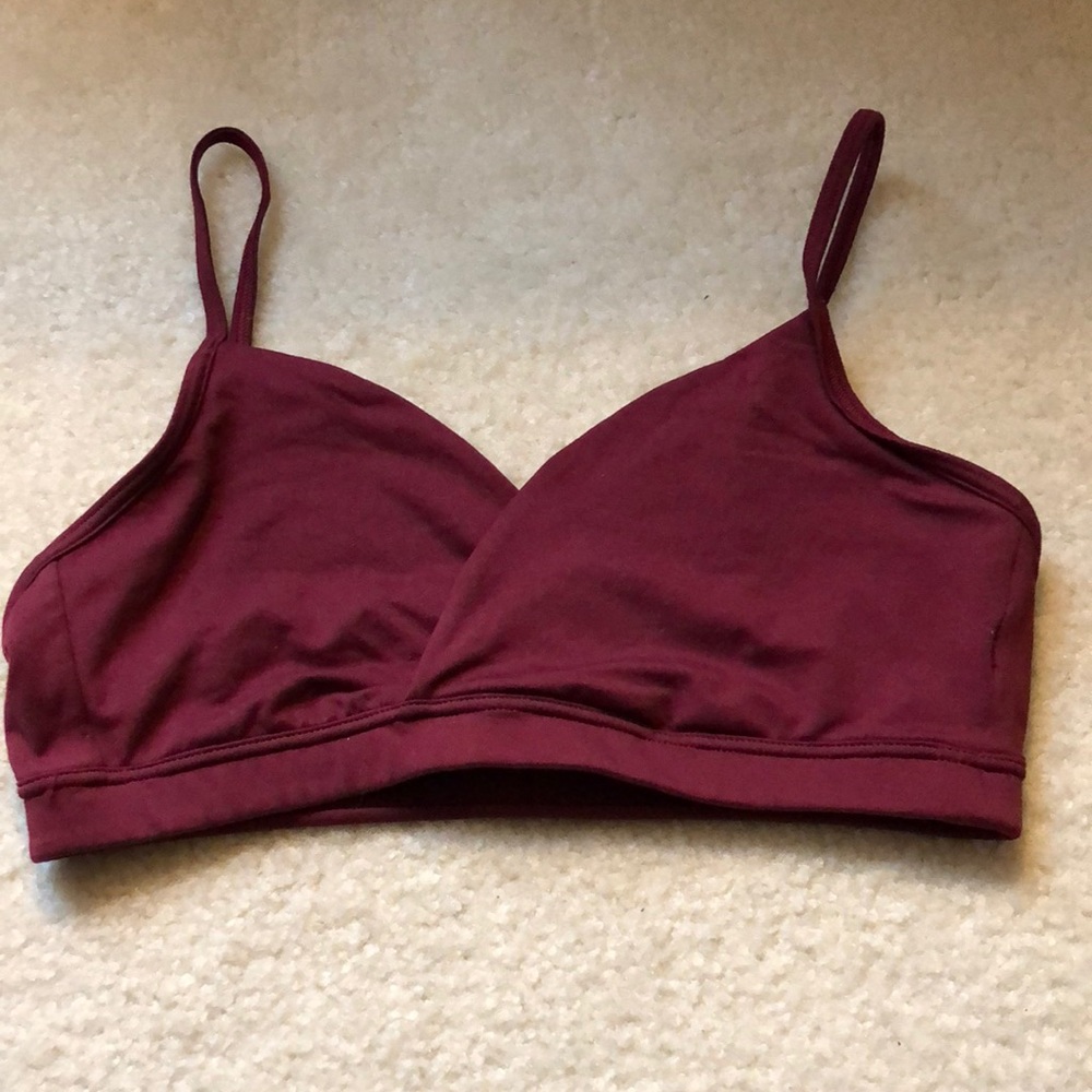 maroon bralette